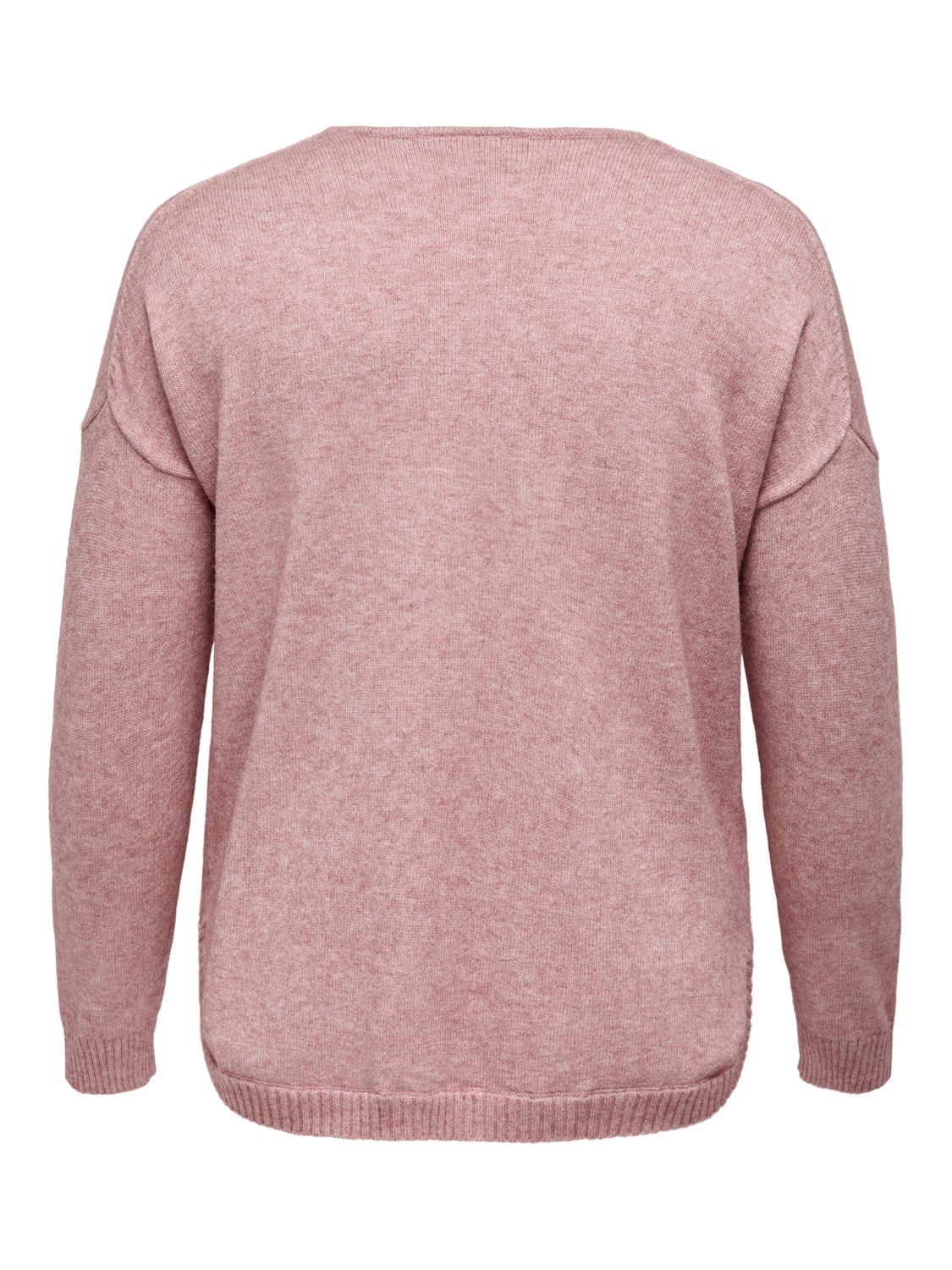 Curvy V-neck Knitted Pullover