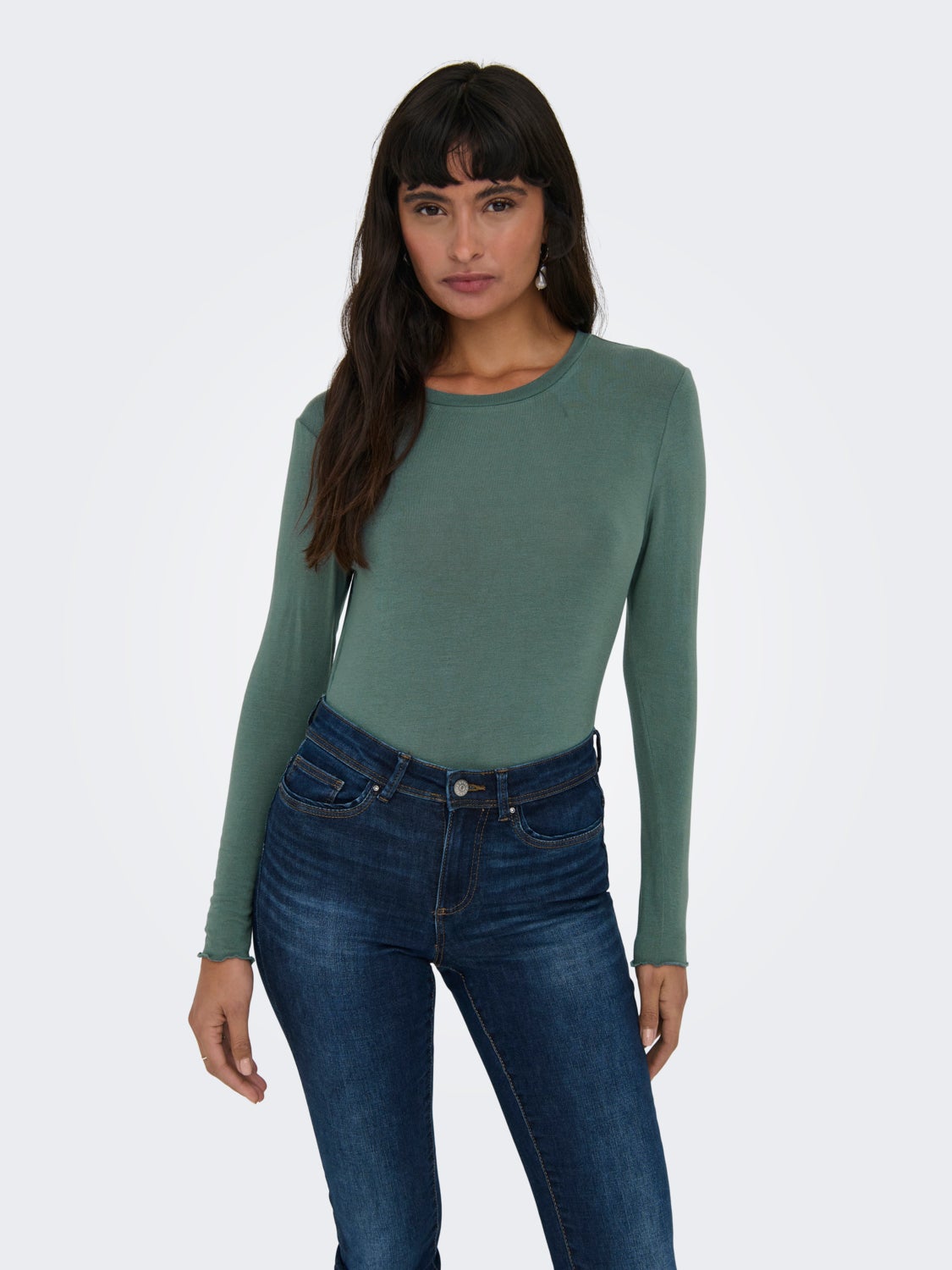 Wave edge Long sleeved top