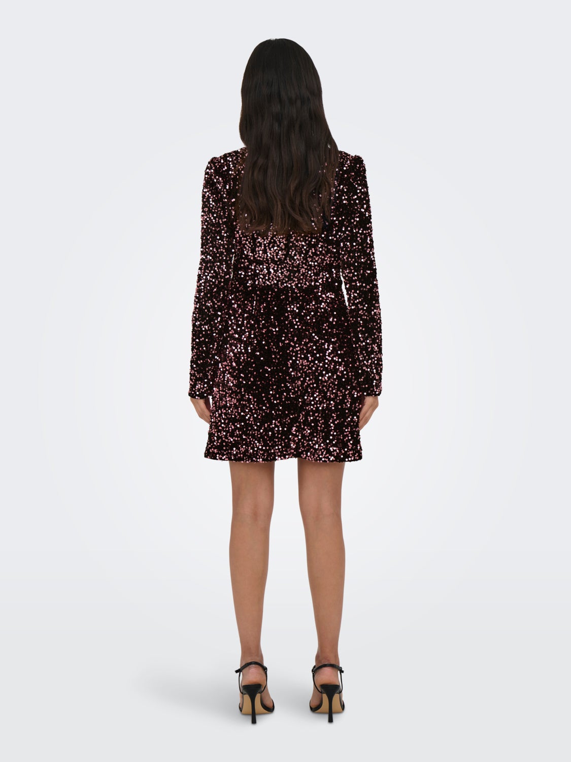 V-neck glitter dress