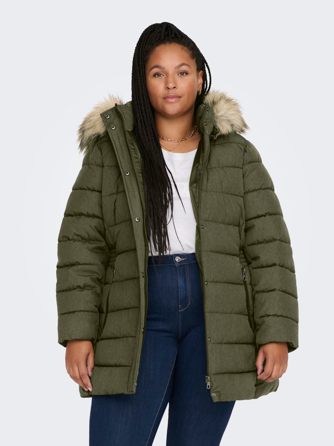 Curvy long Quilted jacket