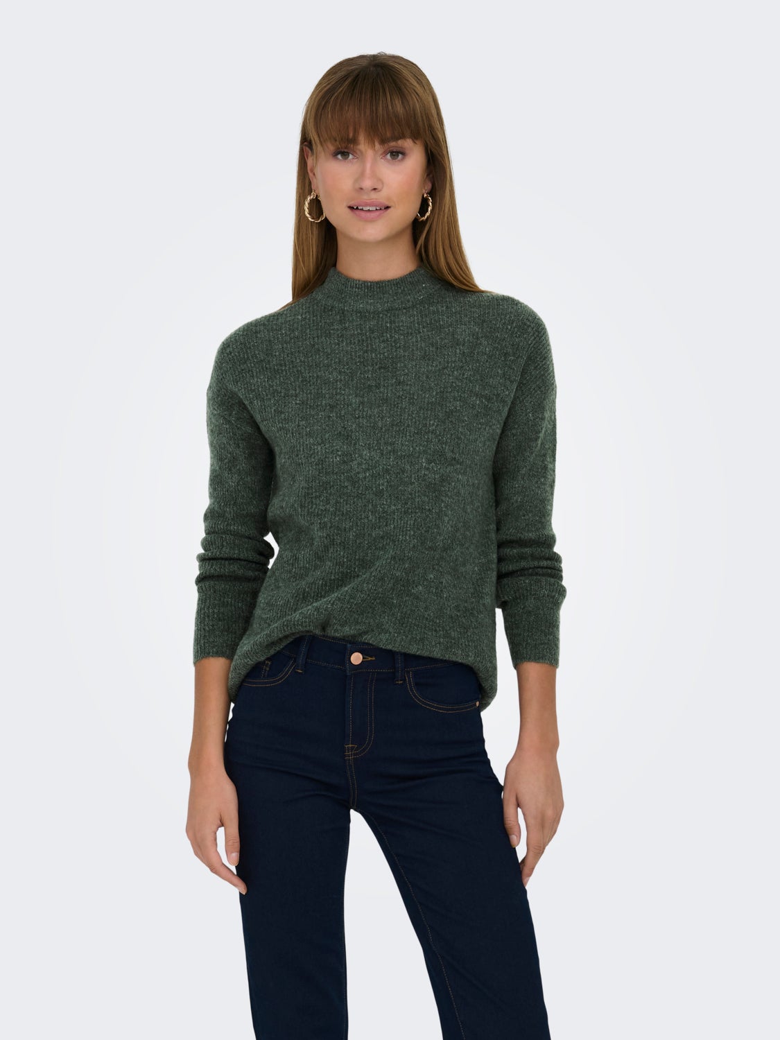 High neck knitted pullover