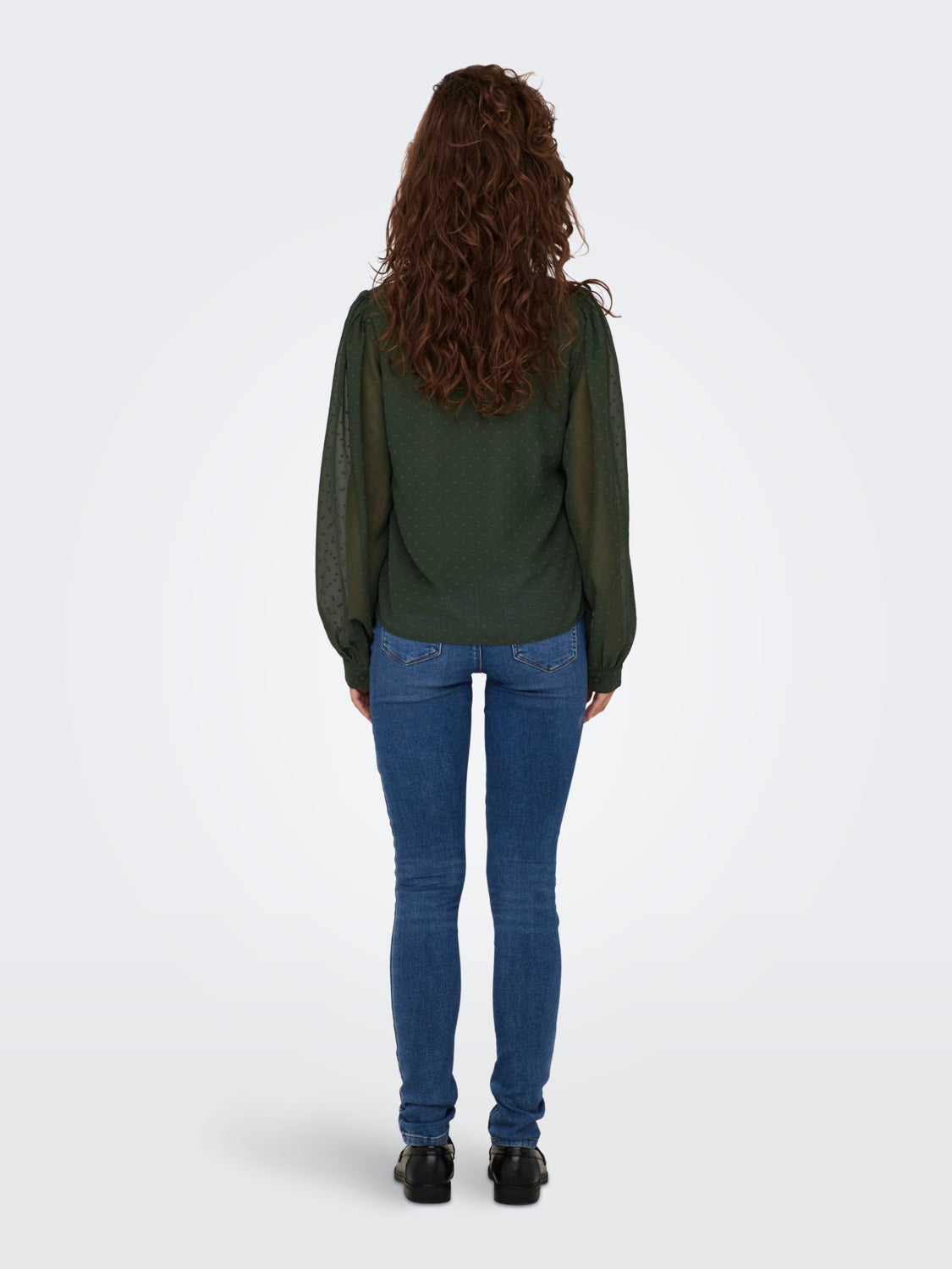 Detailed top with high neck