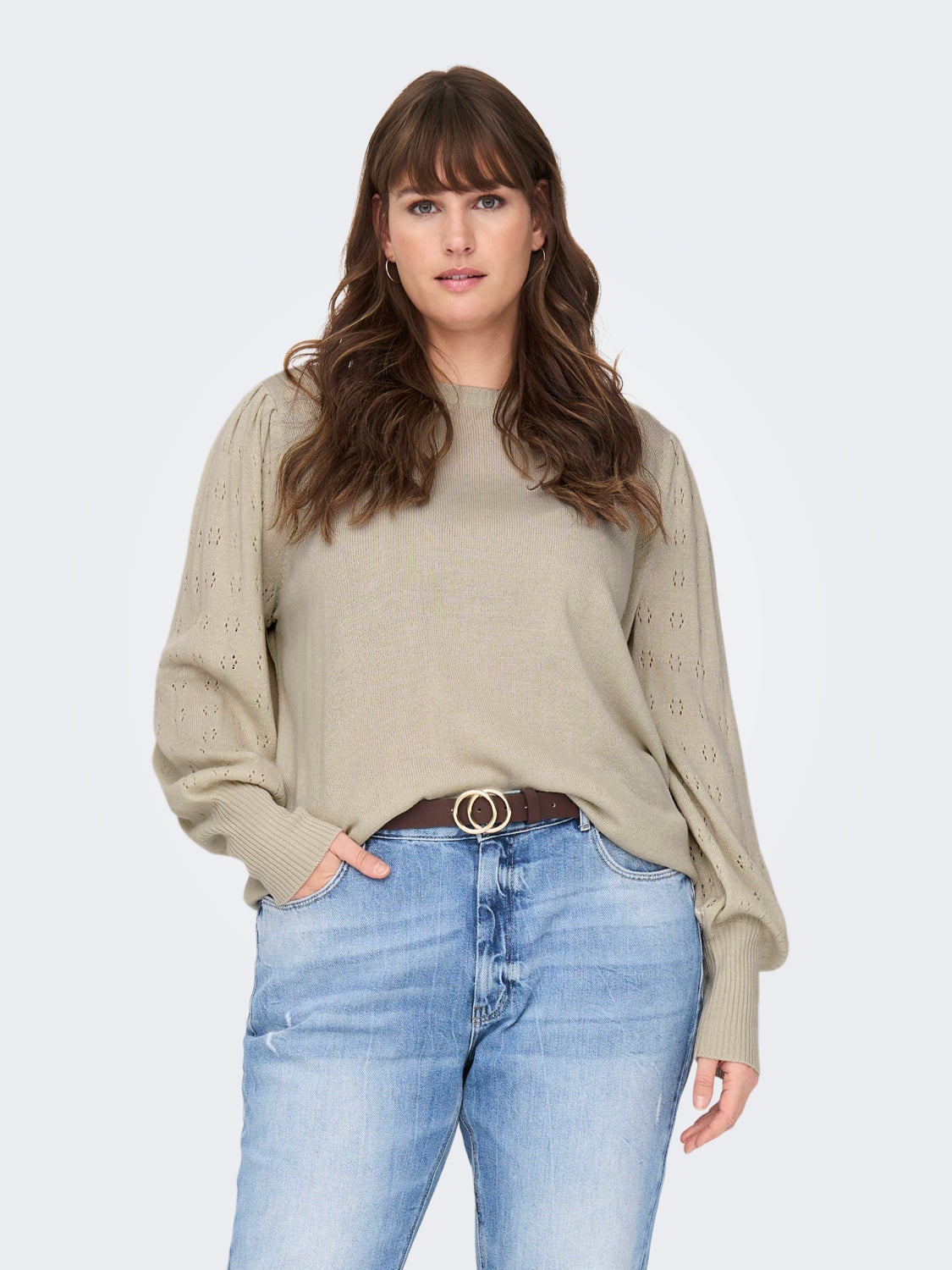 Curvy knitted Pullover