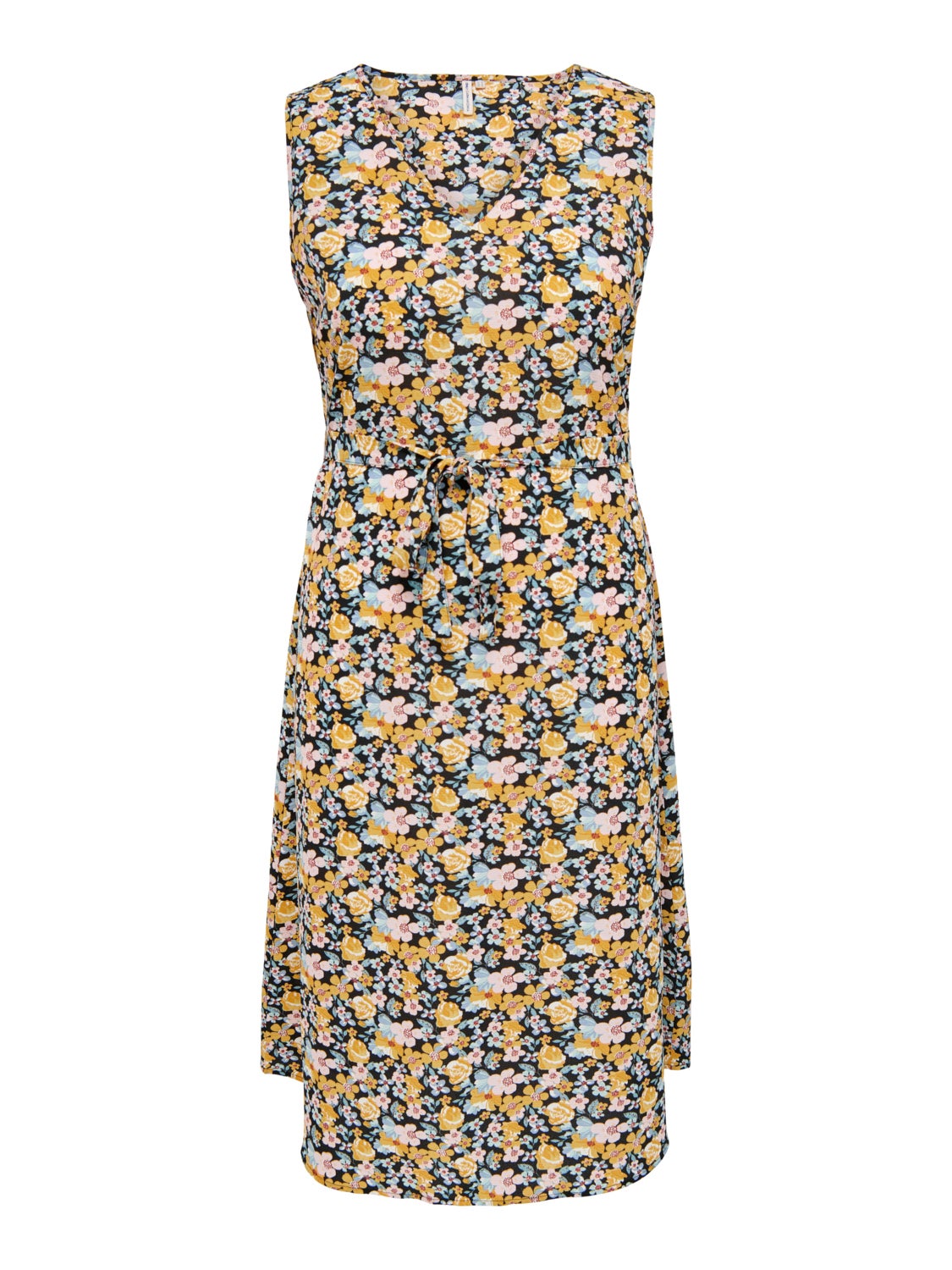 Curvy V-Neck Midi Dress