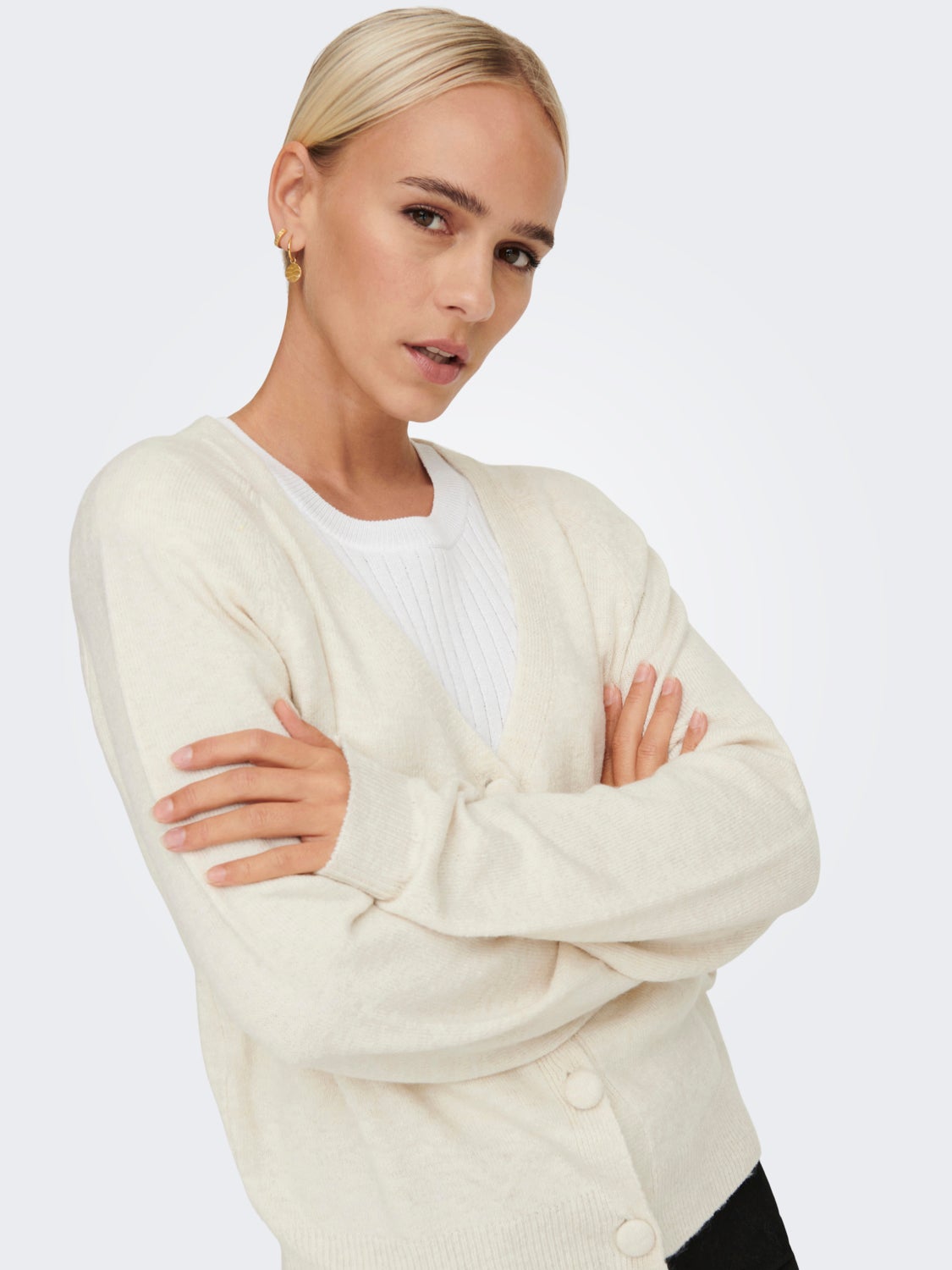 V-Neck Knit Cardigan