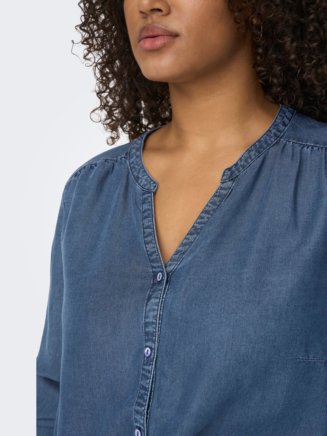 Curvy Denim Shirt