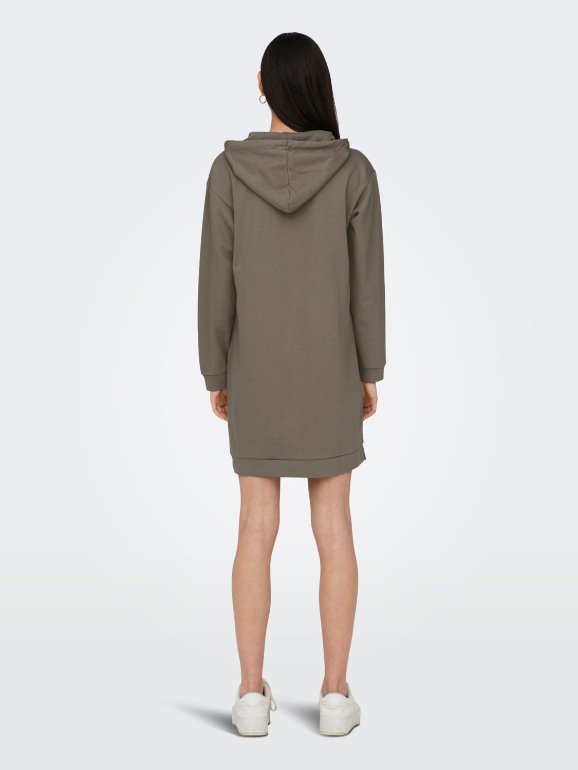Sweat dress with o-neck