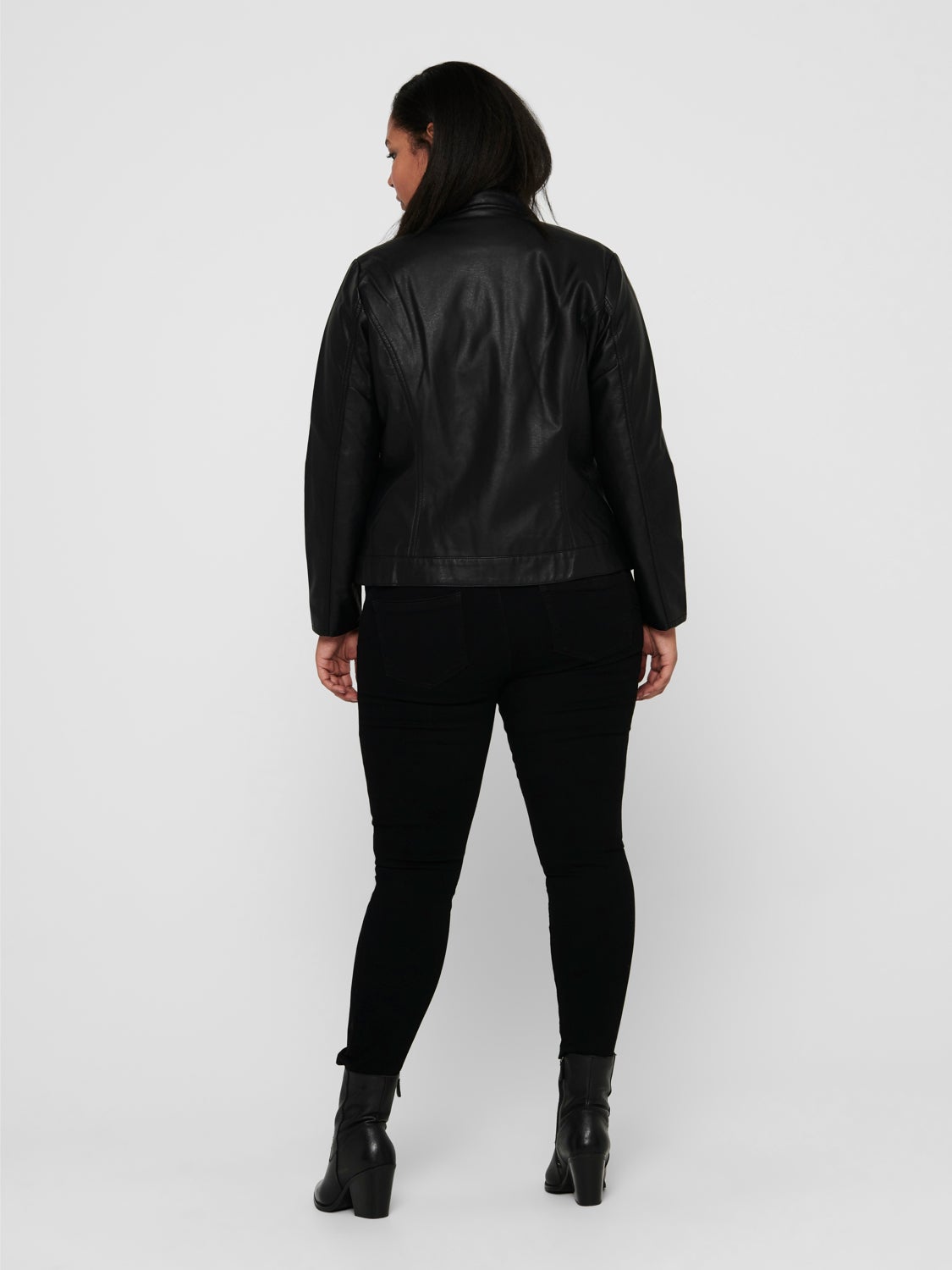 Curvy Faux Leather Jacket