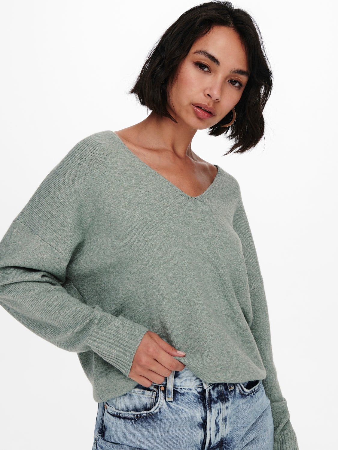 V-neck Knitted Pullover