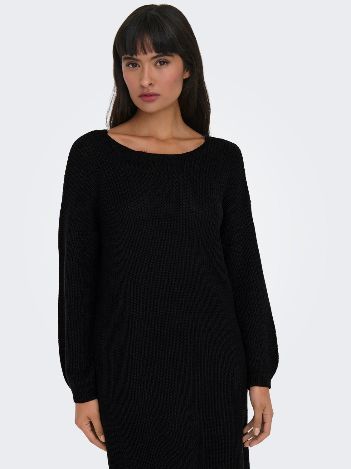 Petite o-neck knitted dress