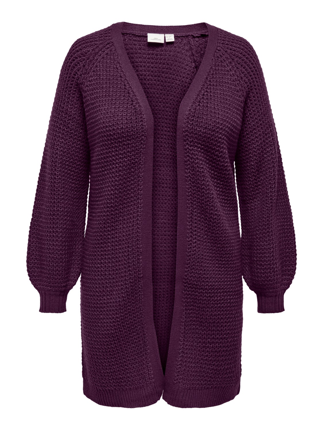 Curvy long knitted cardigan