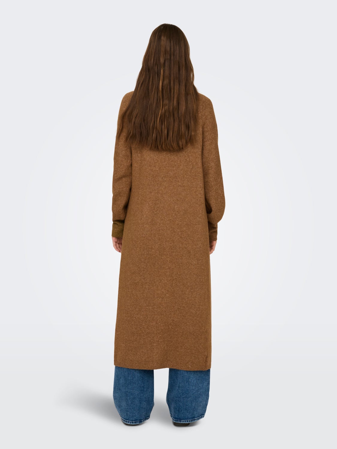 Long cardigan with balloon sleeves