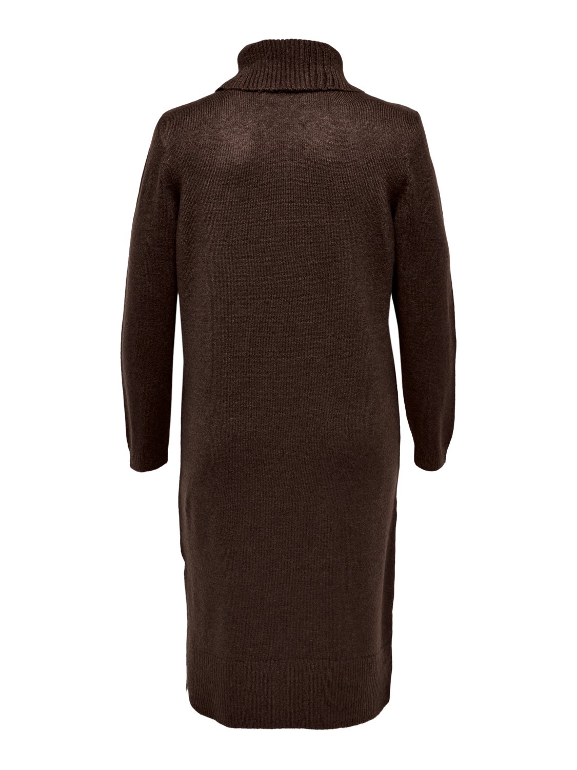 Curvy roll neck knit dress