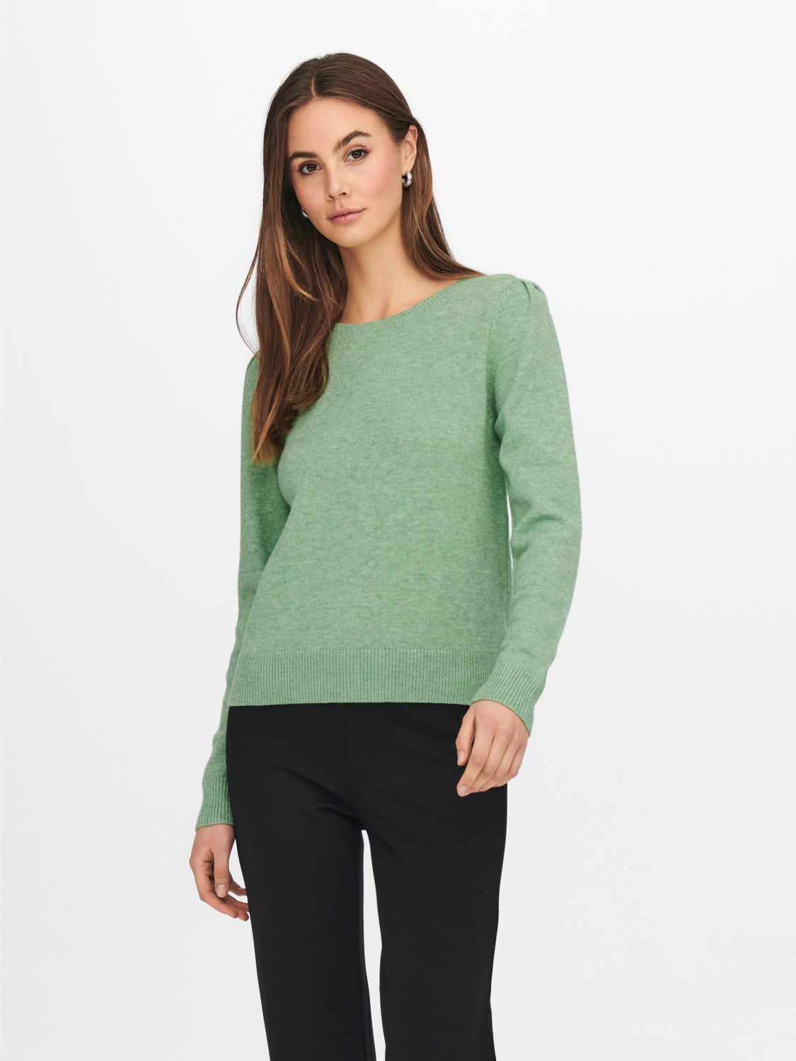 Puff sleeved Knitted Pullover