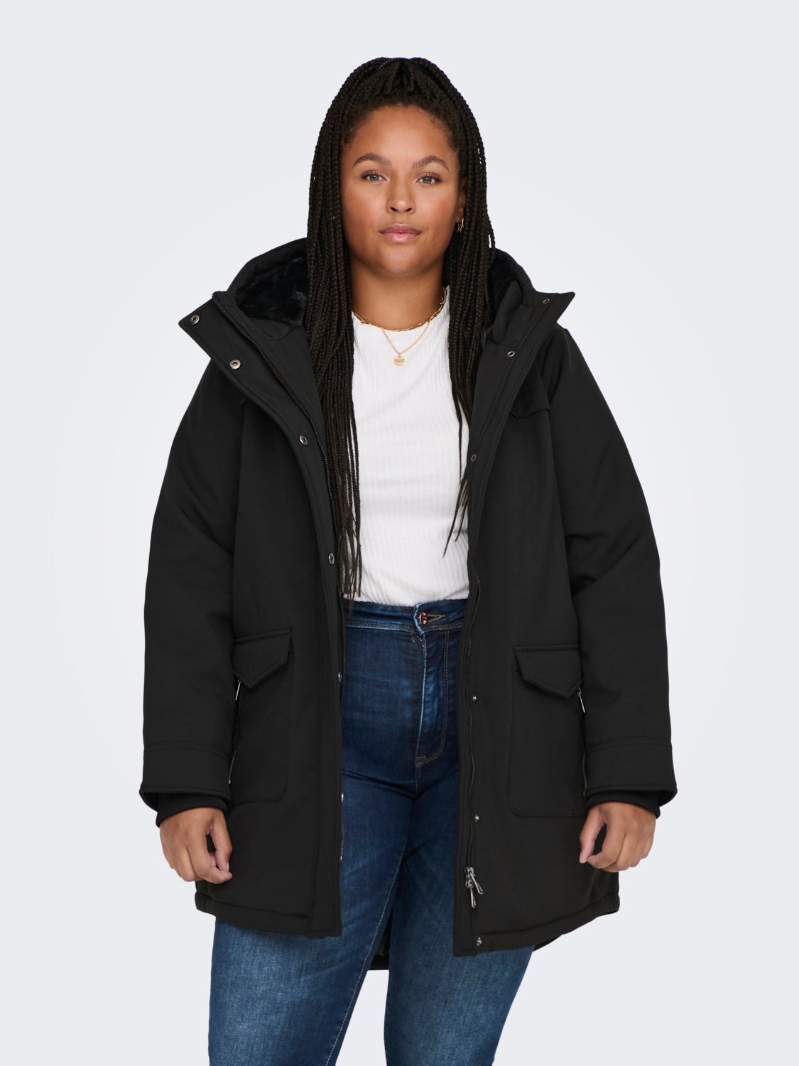 Curvy lined Parka