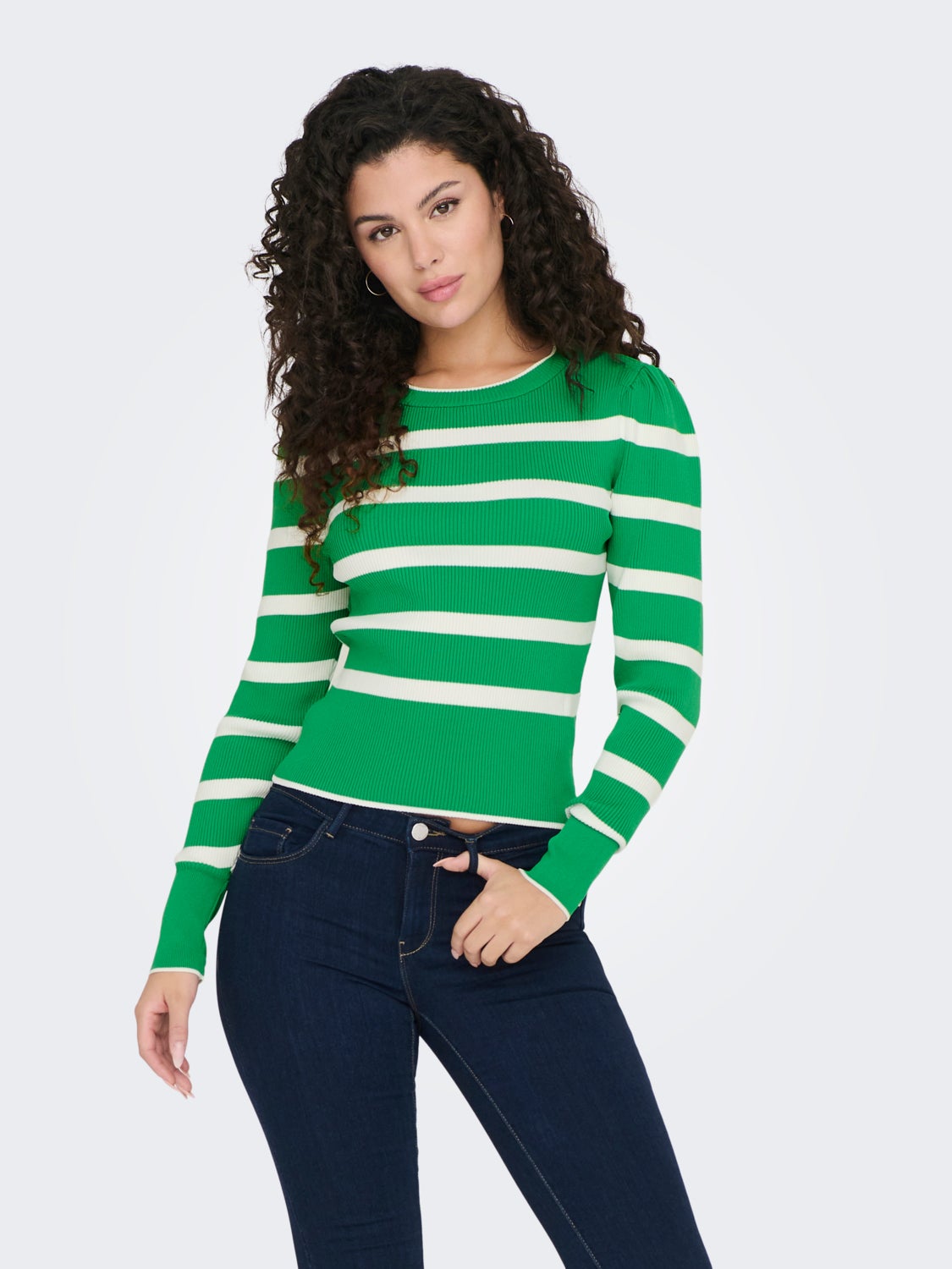 Puff sleeve knitted Pullover