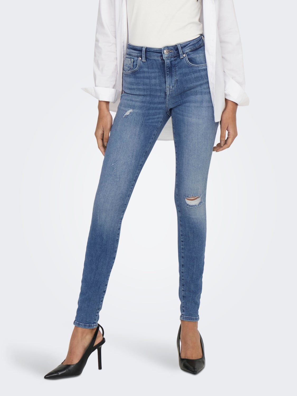 ONLPower Life Mid Push Skinny fit jeans