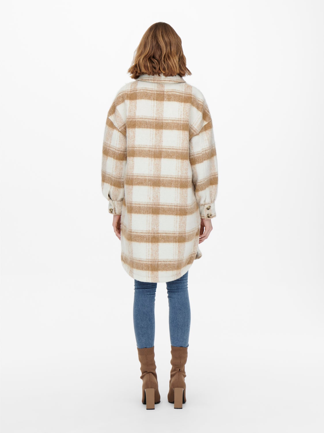 Checked oversize Shacket
