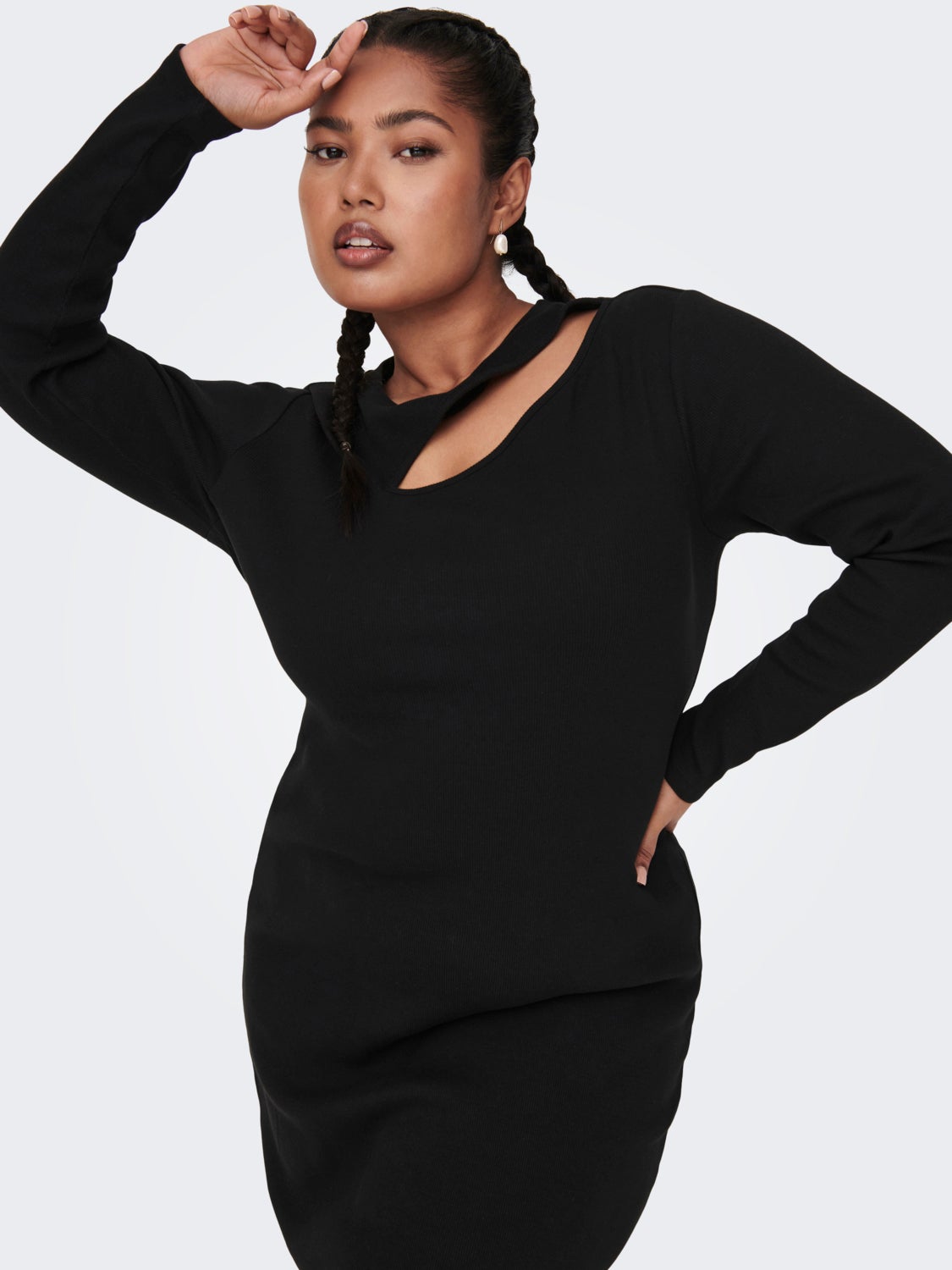 Curvy cut-out detail dress