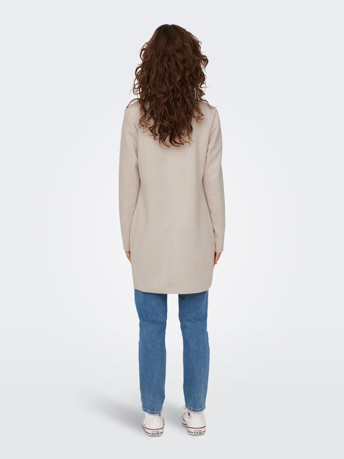 Faux suede fabric coat