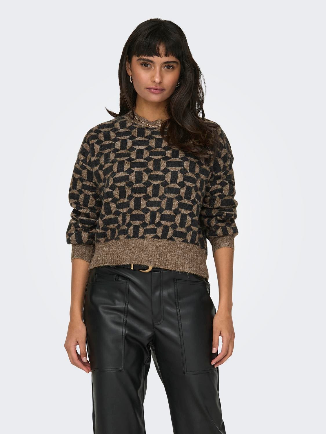 Patterned Knitted Pullover