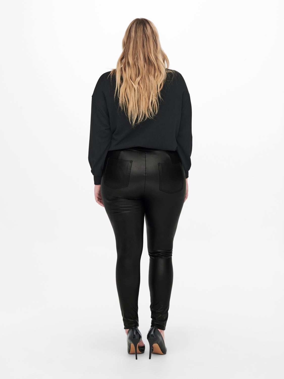 Curvy Faux Leather Leggings
