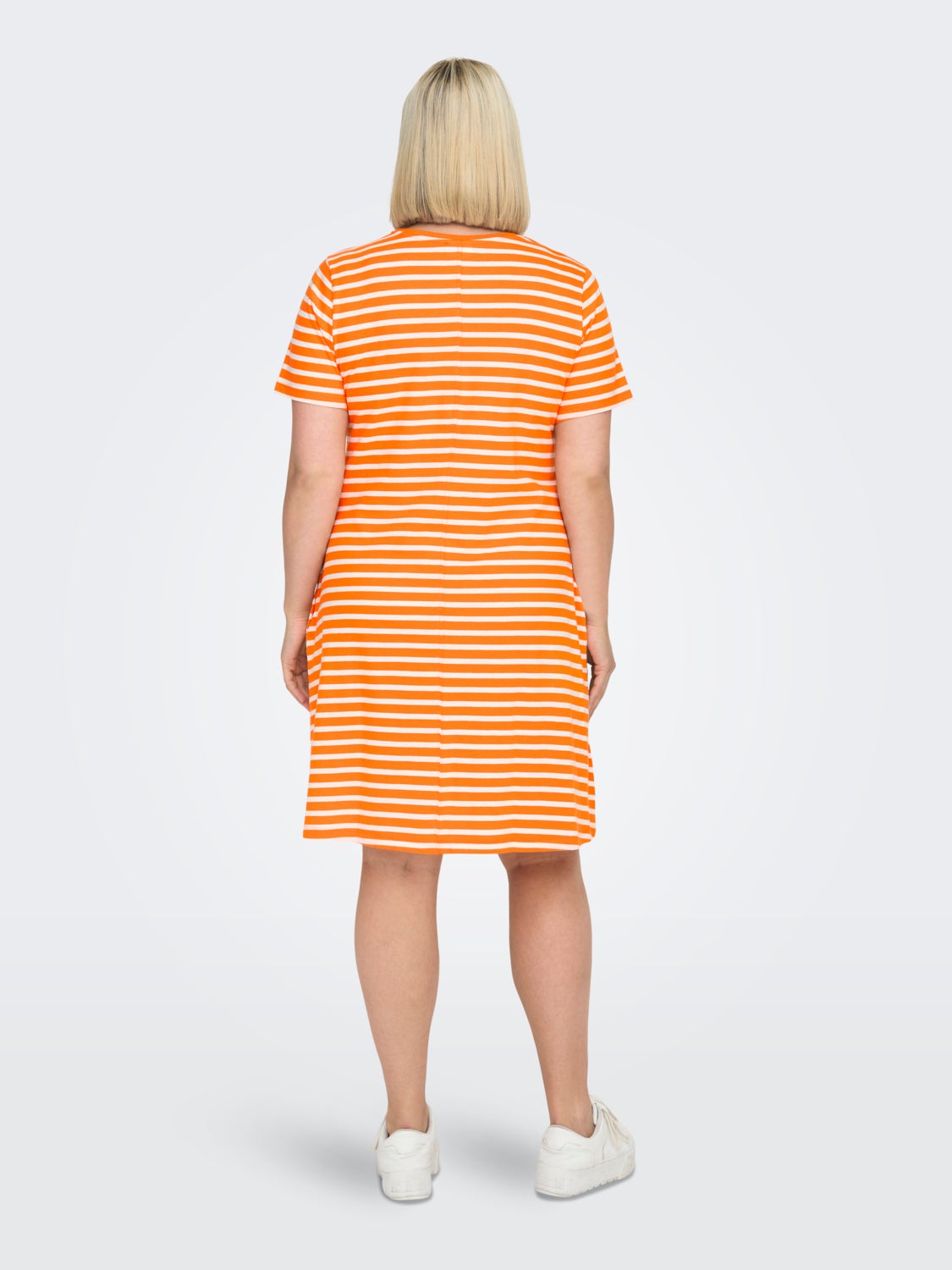 Curvy striped cotton dress