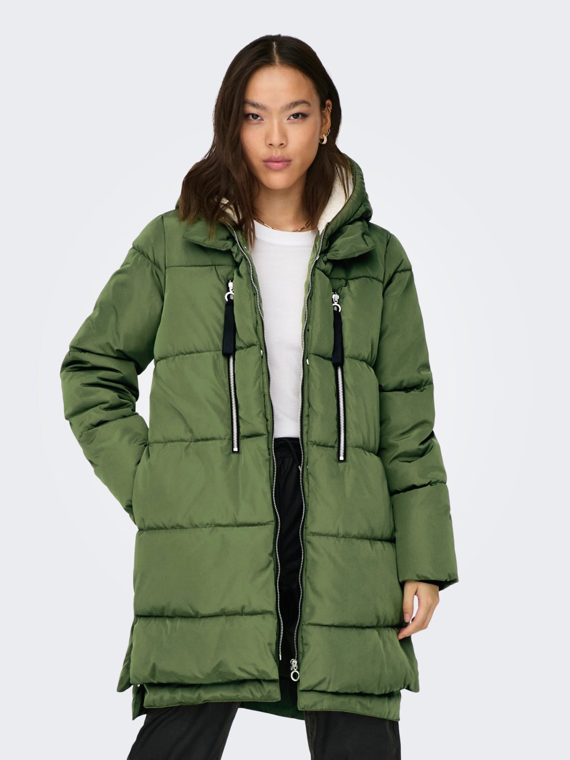 Long puffer coat