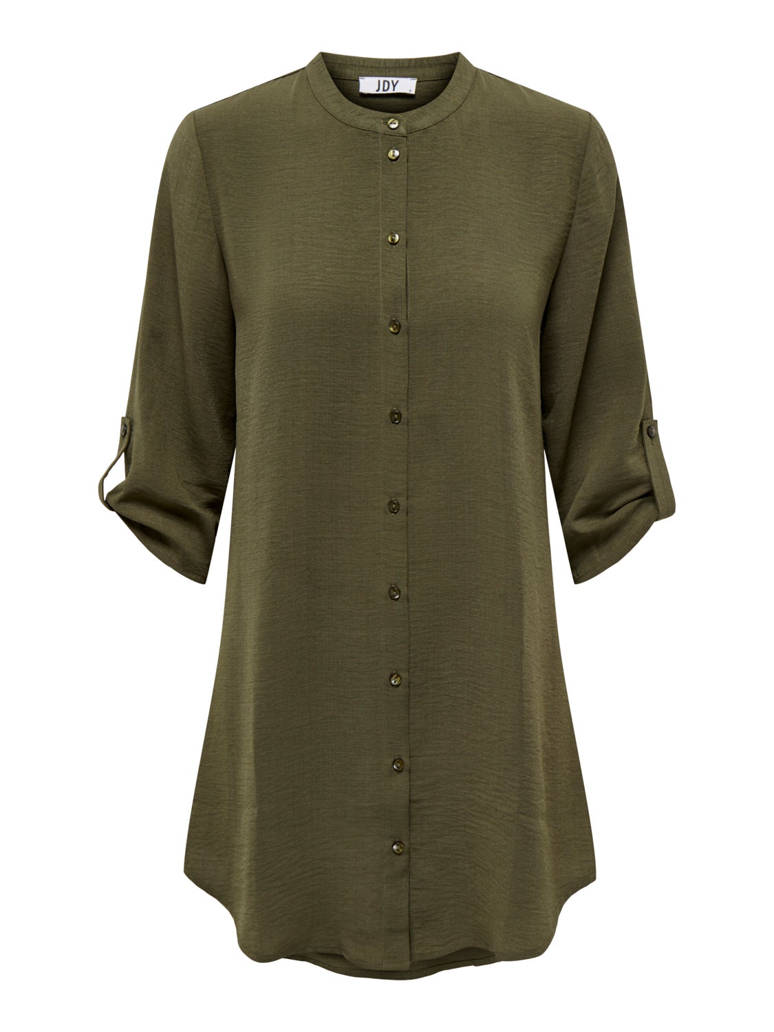 Mini shirt dress with china collar