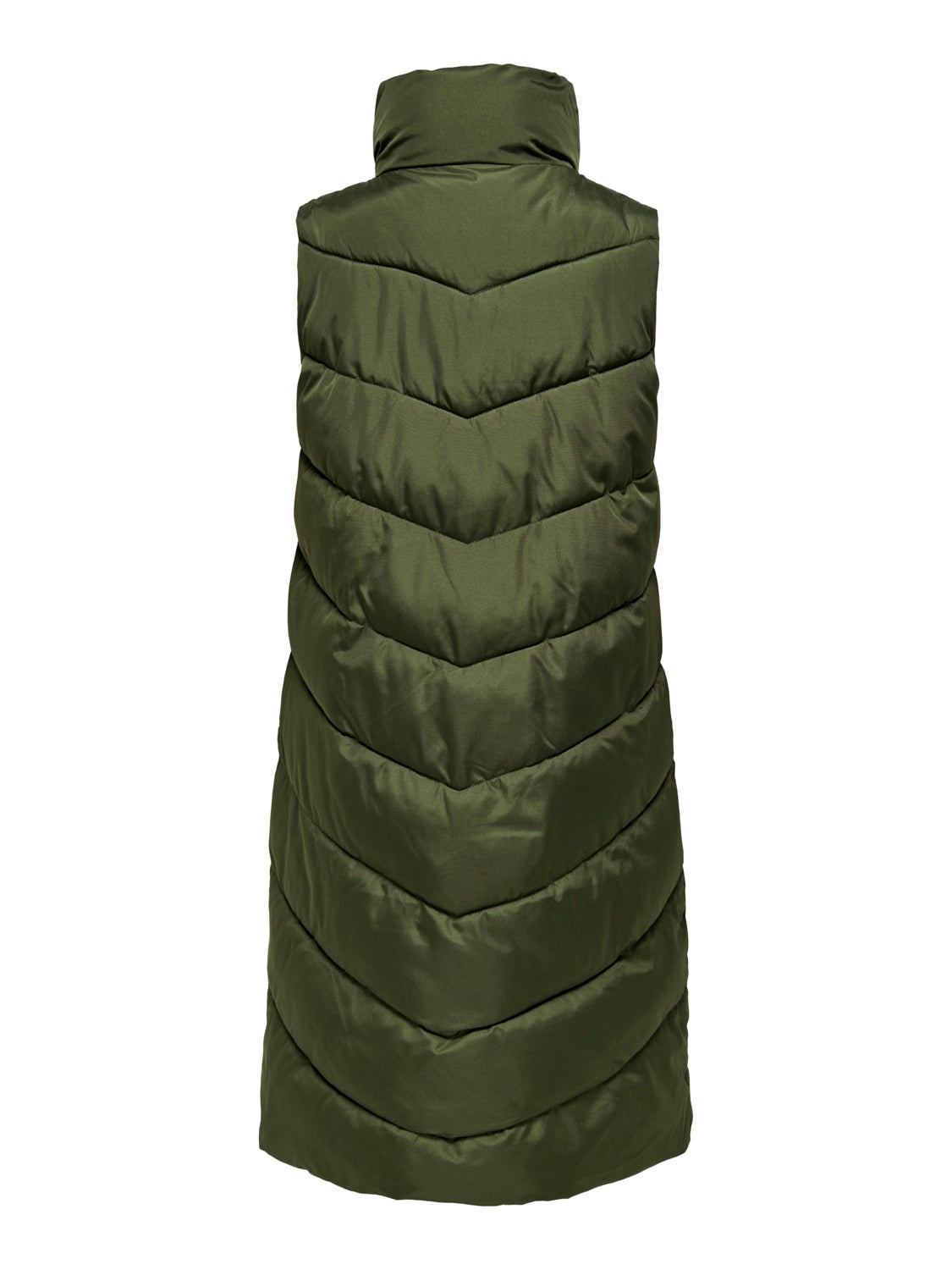 Long vest with high neck