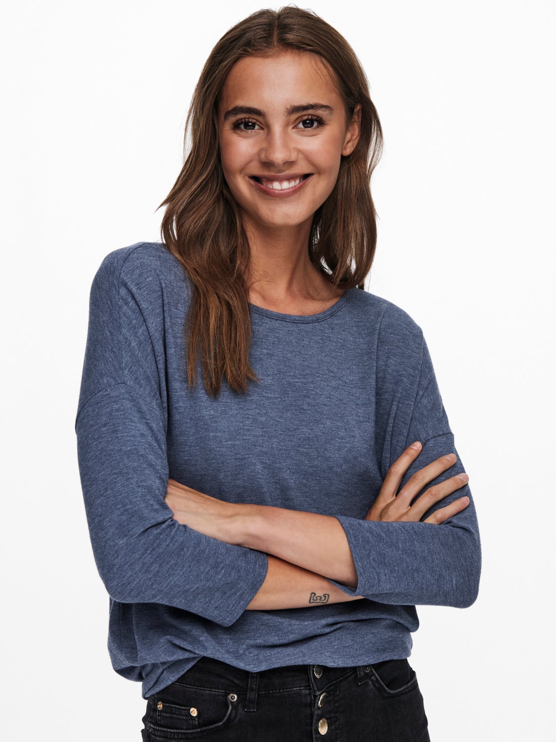 Loose fitted 3/4 sleeved top