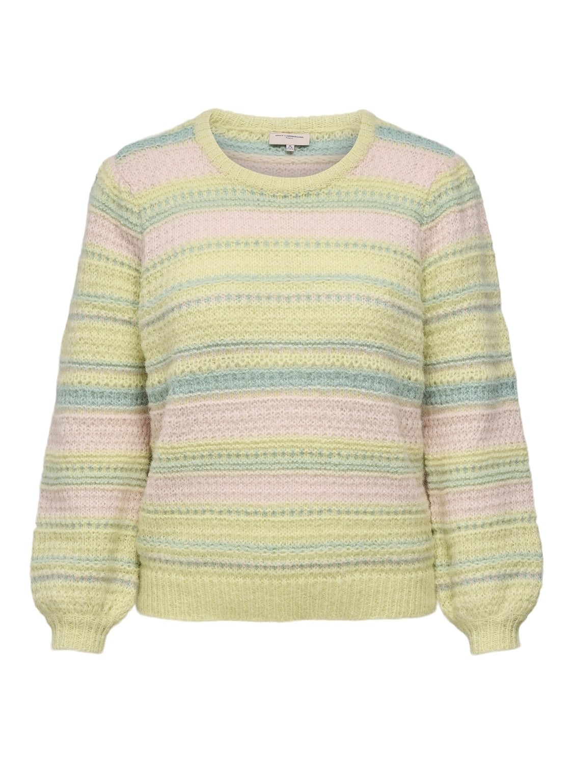 Curvy o-neck knitted pullover