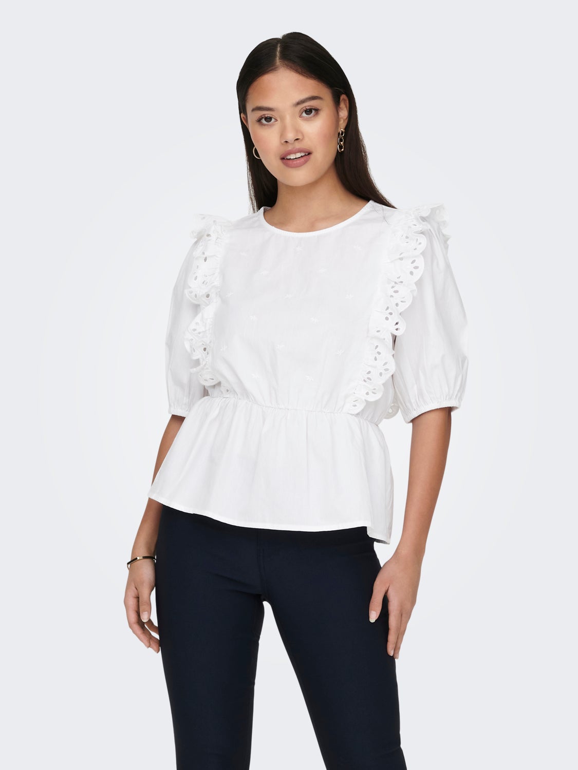 Short Sleeved Frill Top