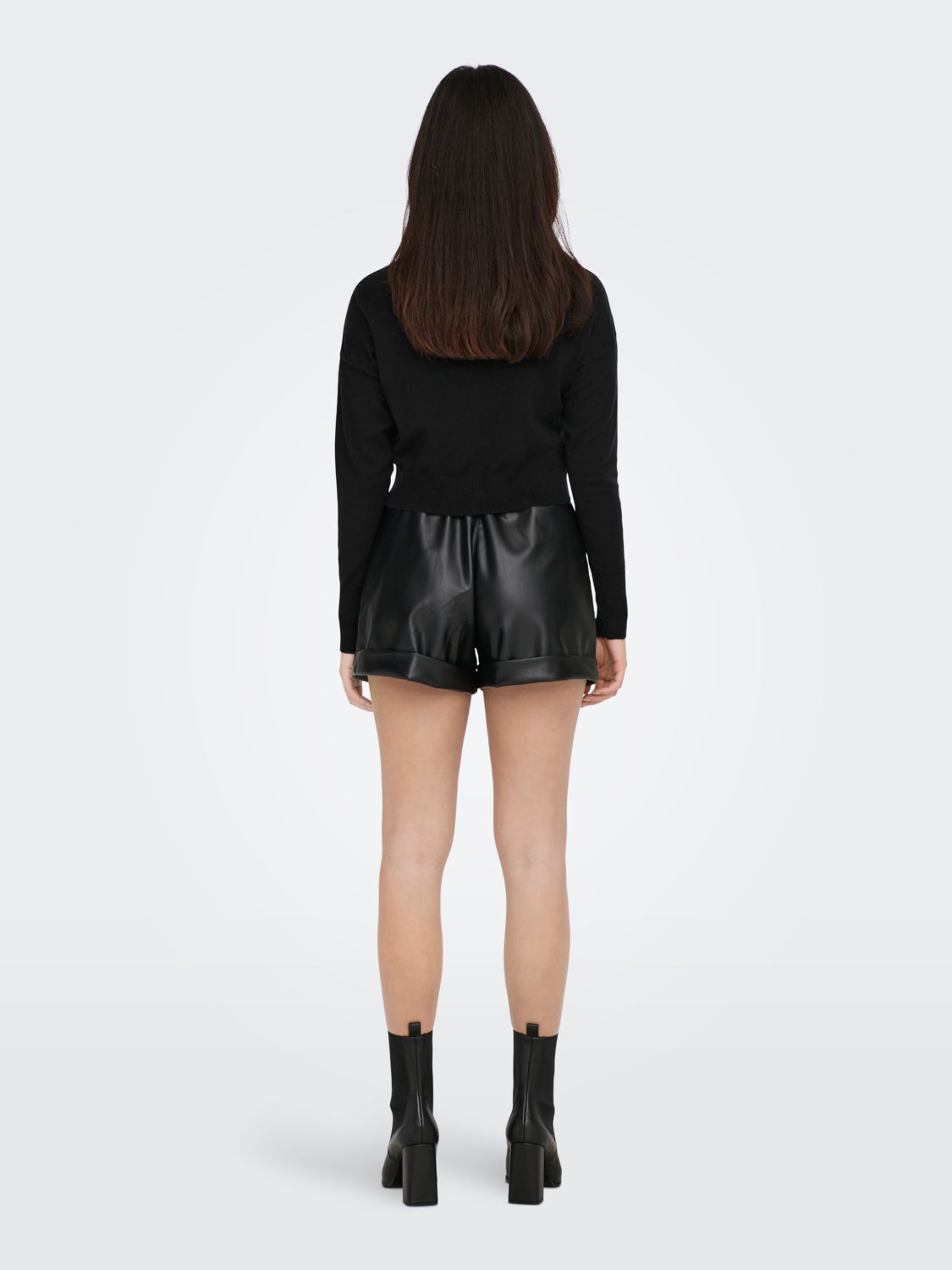 Cropped knitted Pullover