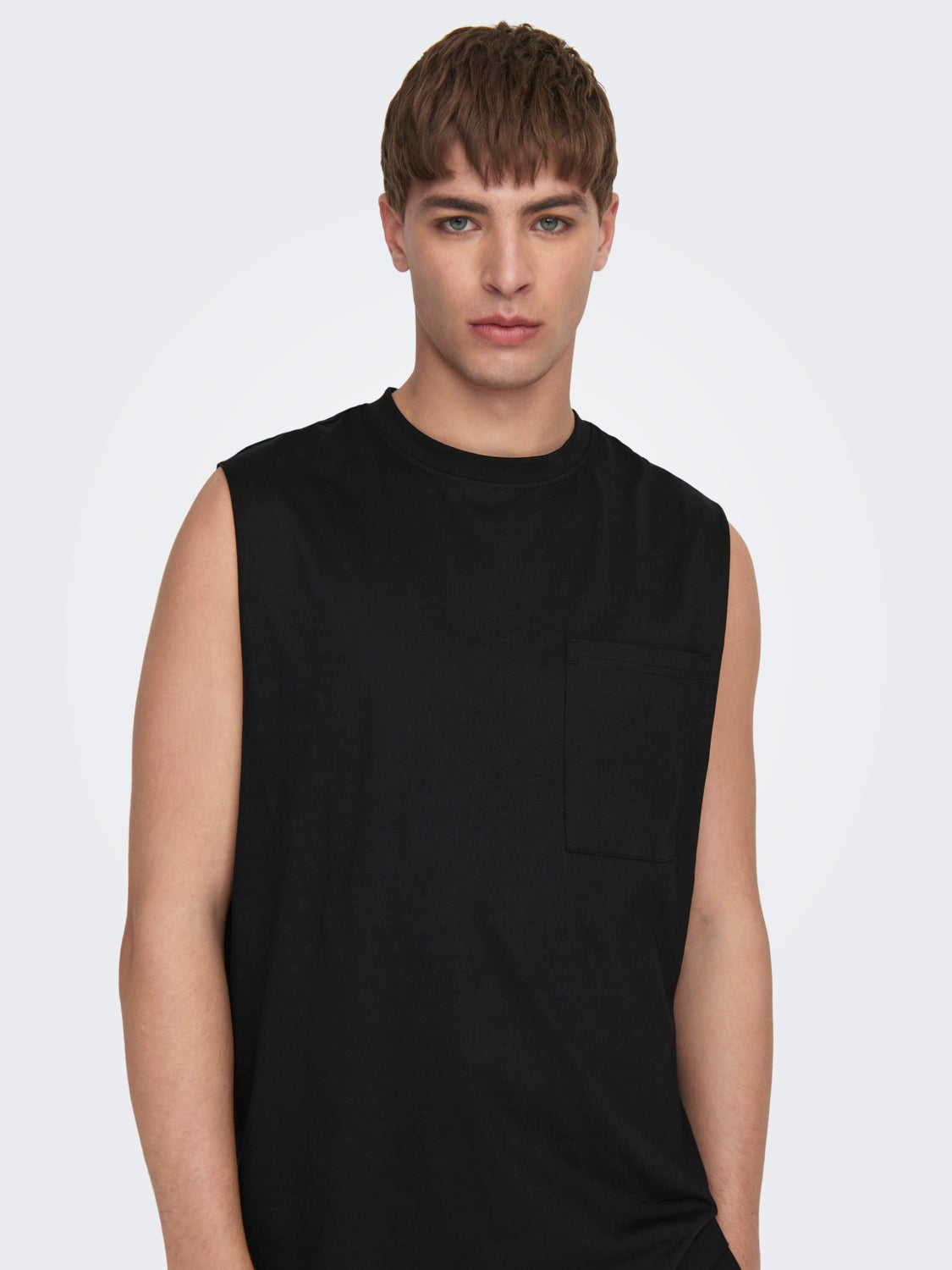 Relaxed Fit Sleeveless T-shirt