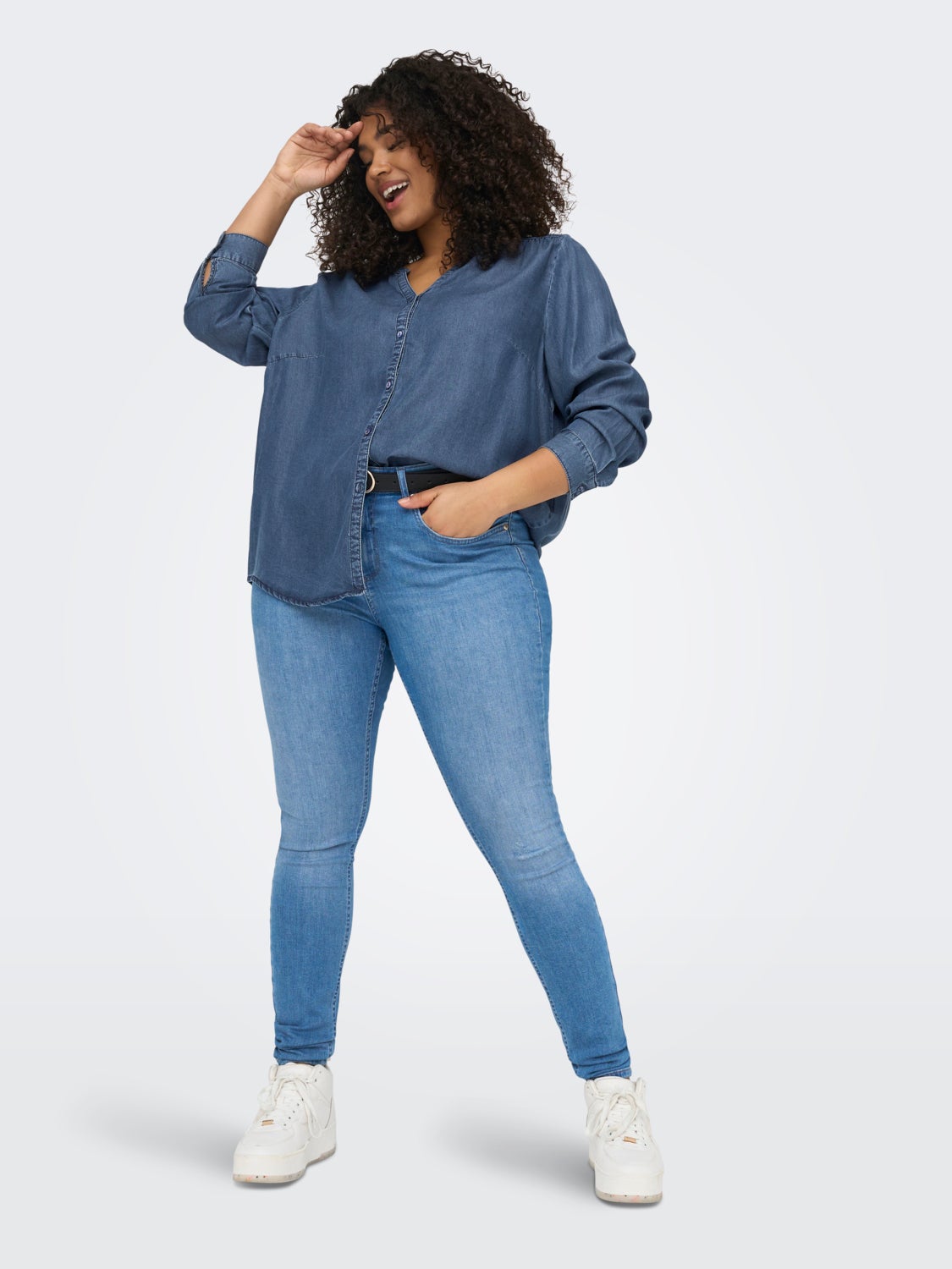 Curvy Denim Shirt