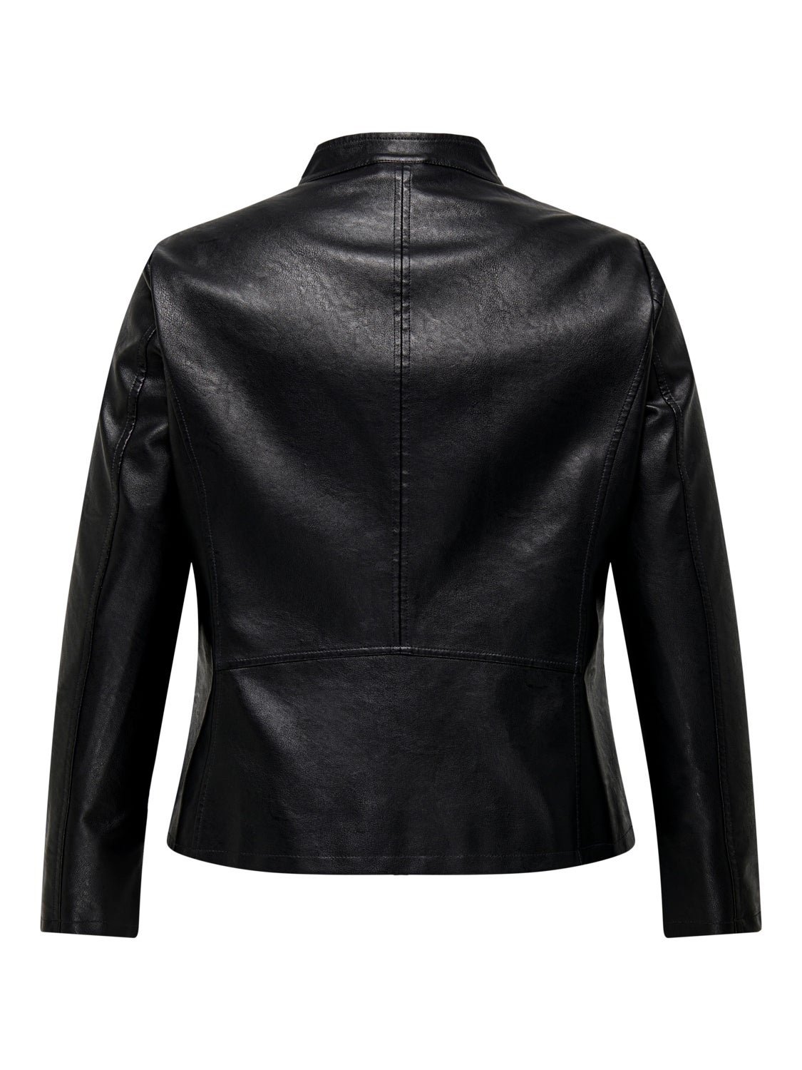 Curvy faux leather jacket