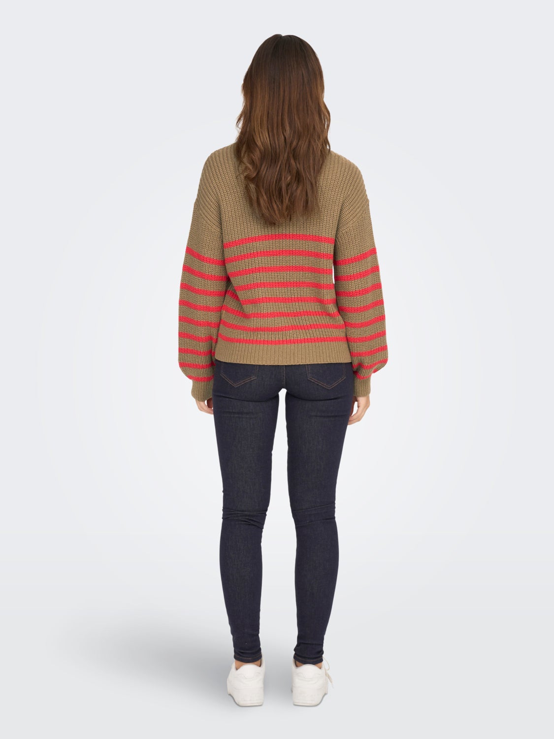 Striped knitted pullover