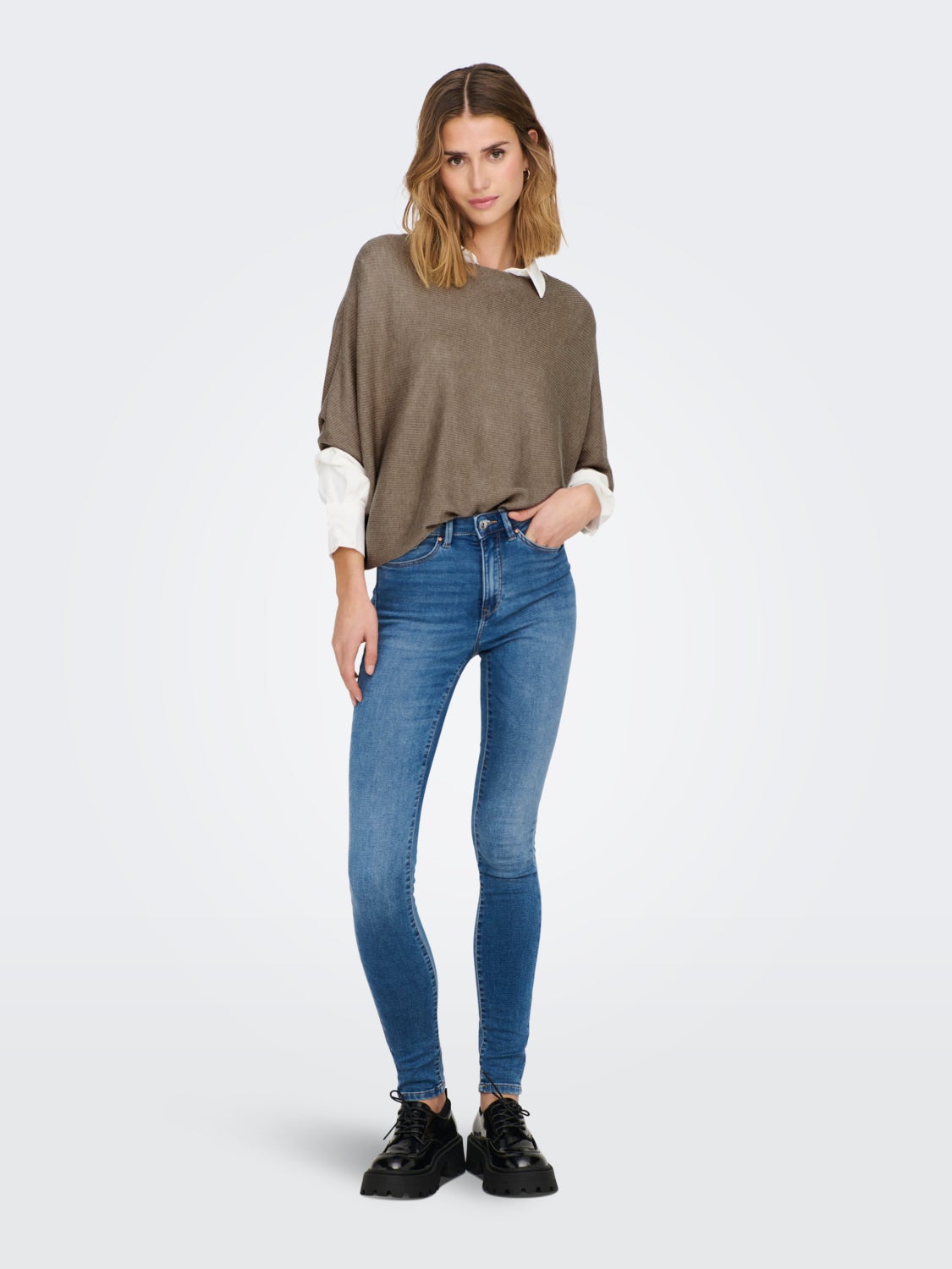 Batsleeve Knitted Pullover