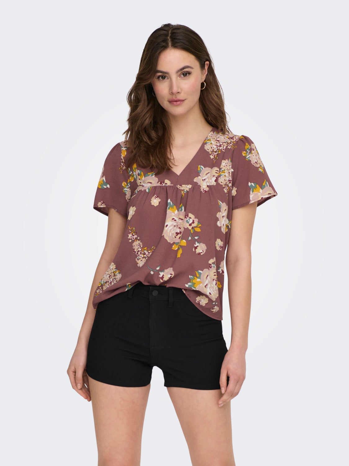 Regular Fit V-Neck Top