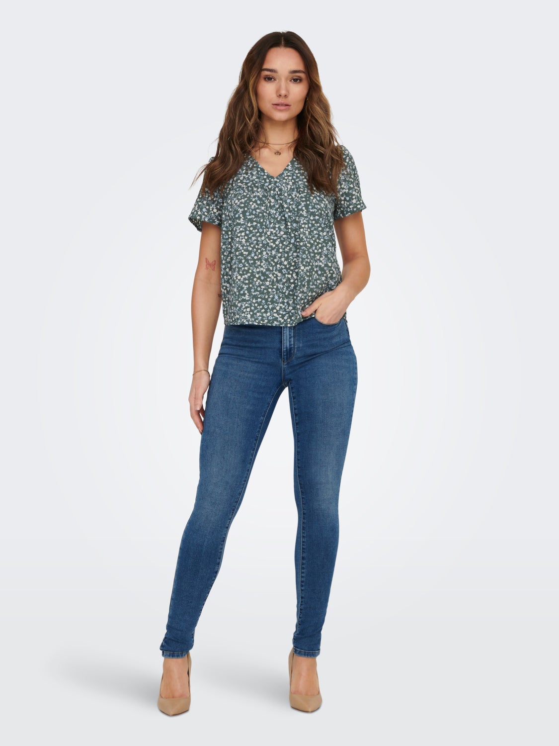 Regular Fit V-Neck Top