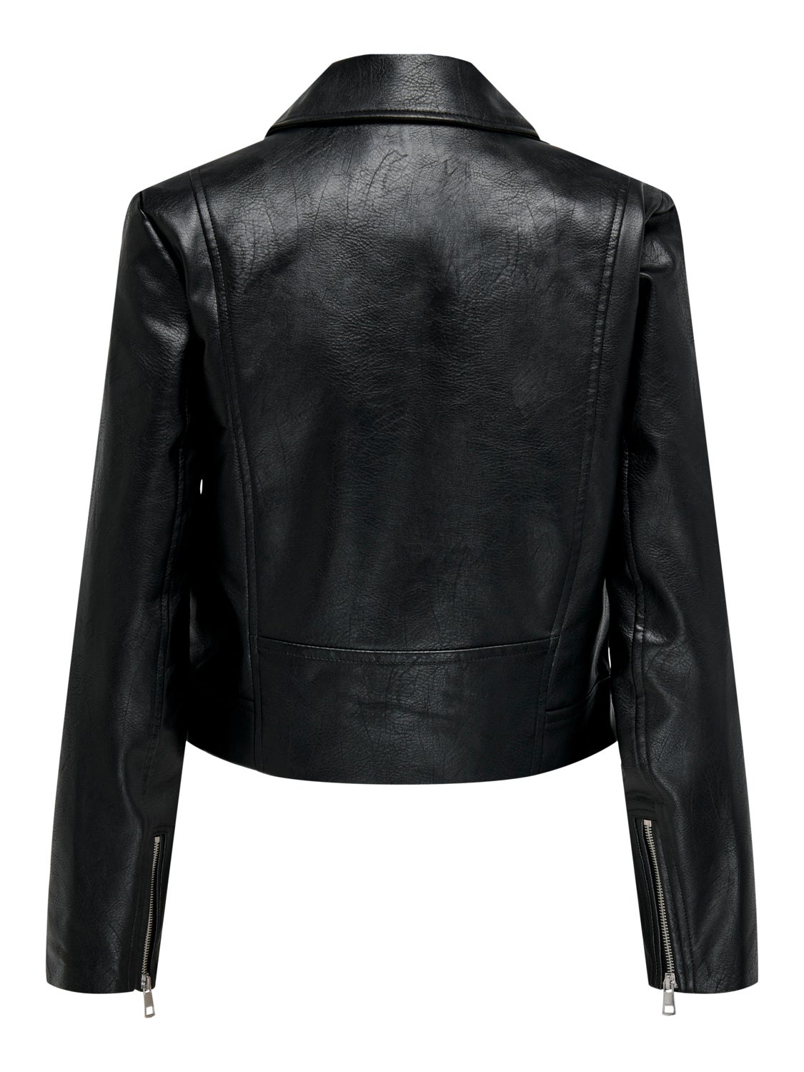 Faux leather biker jacket