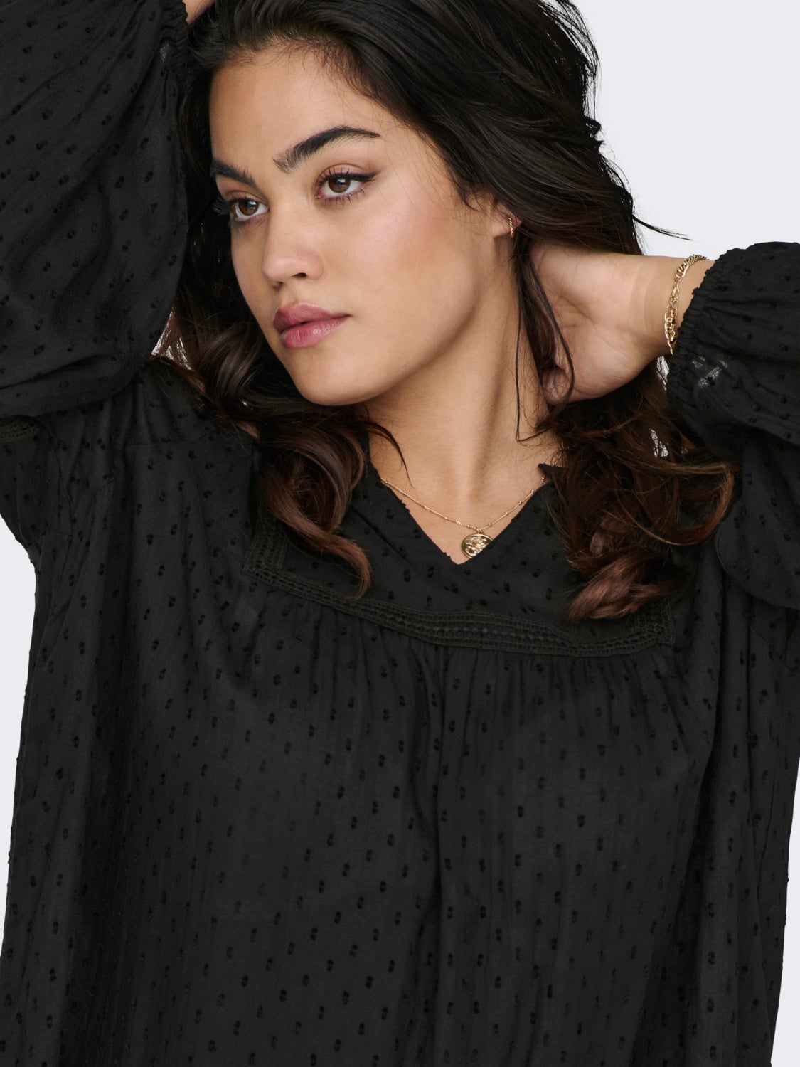 Curvy V-neck viscose Blouse