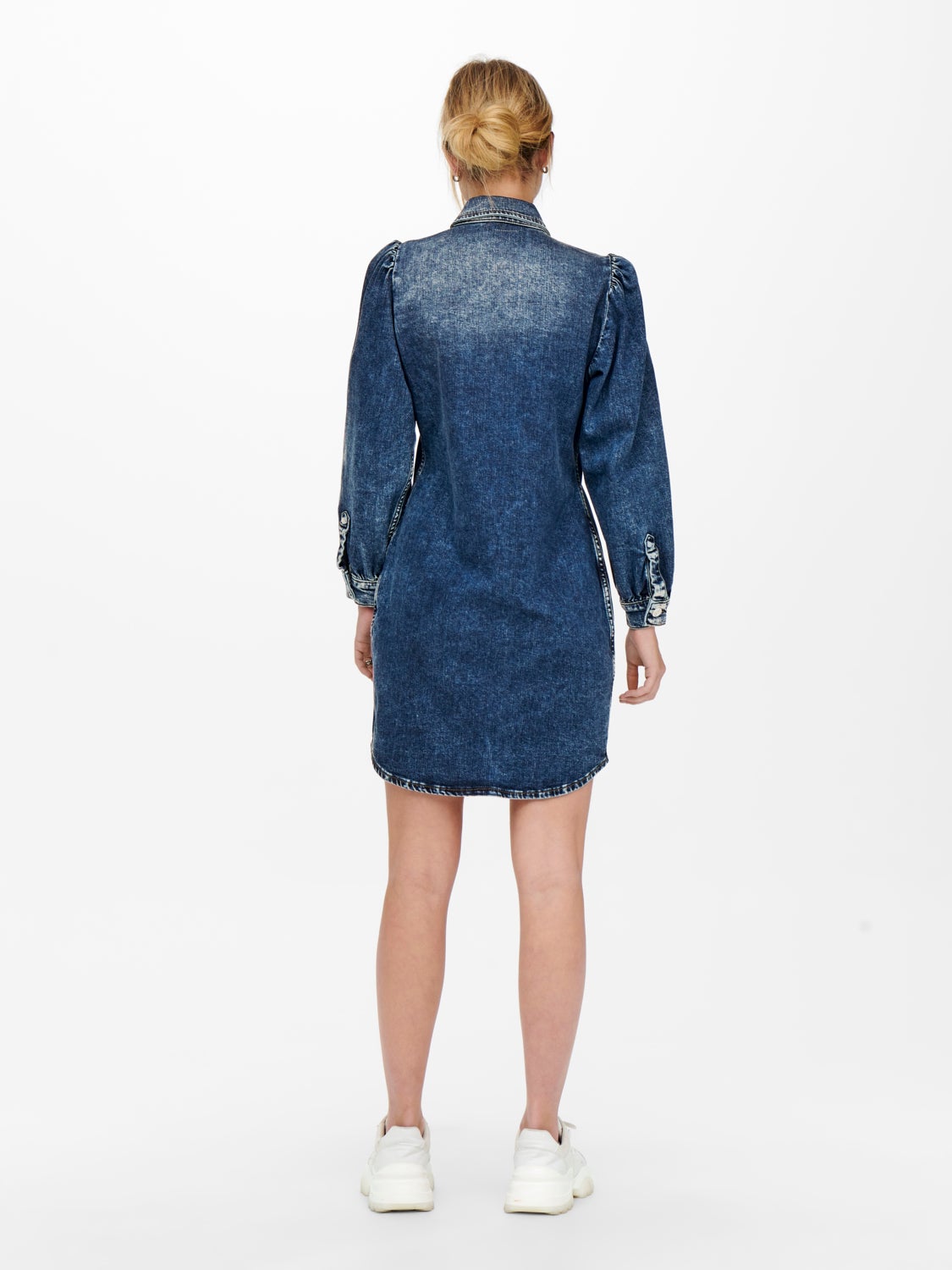 7/8 sleeved Denim Dress