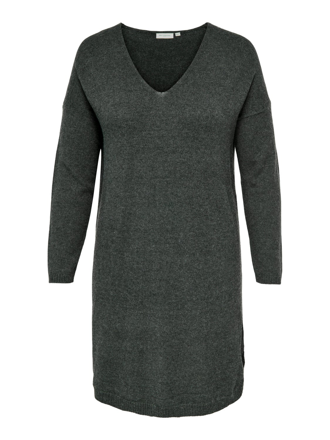 Curvy V-Neck Knitted Dress