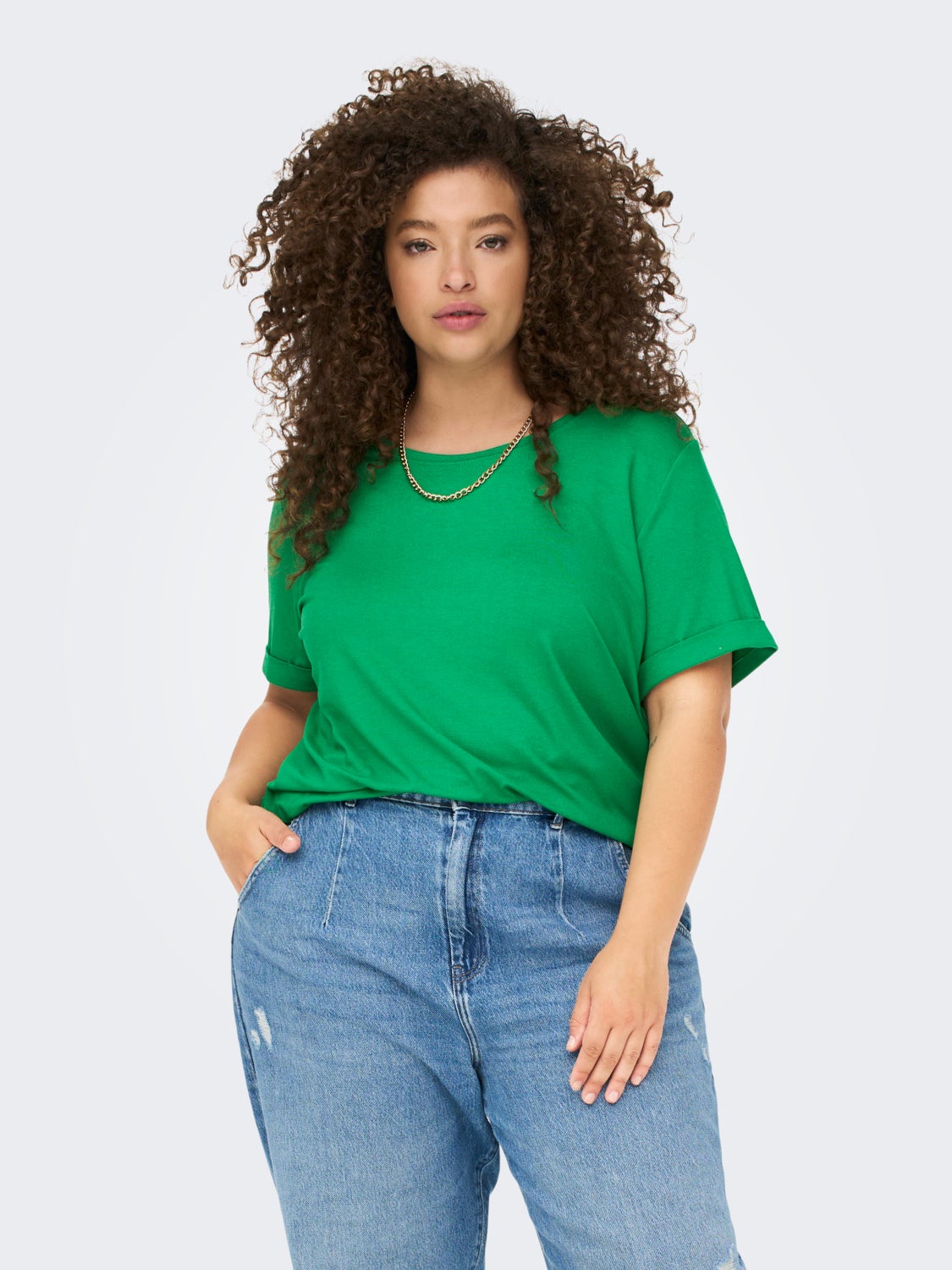 Curvy solid colored T-shirt
