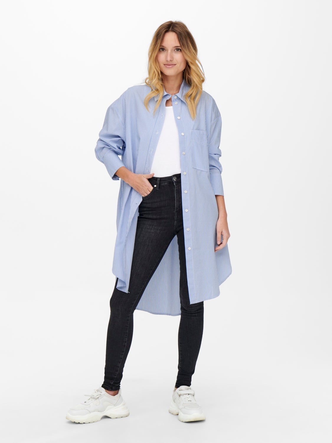 Long Shirt With 3/4 Sleeves