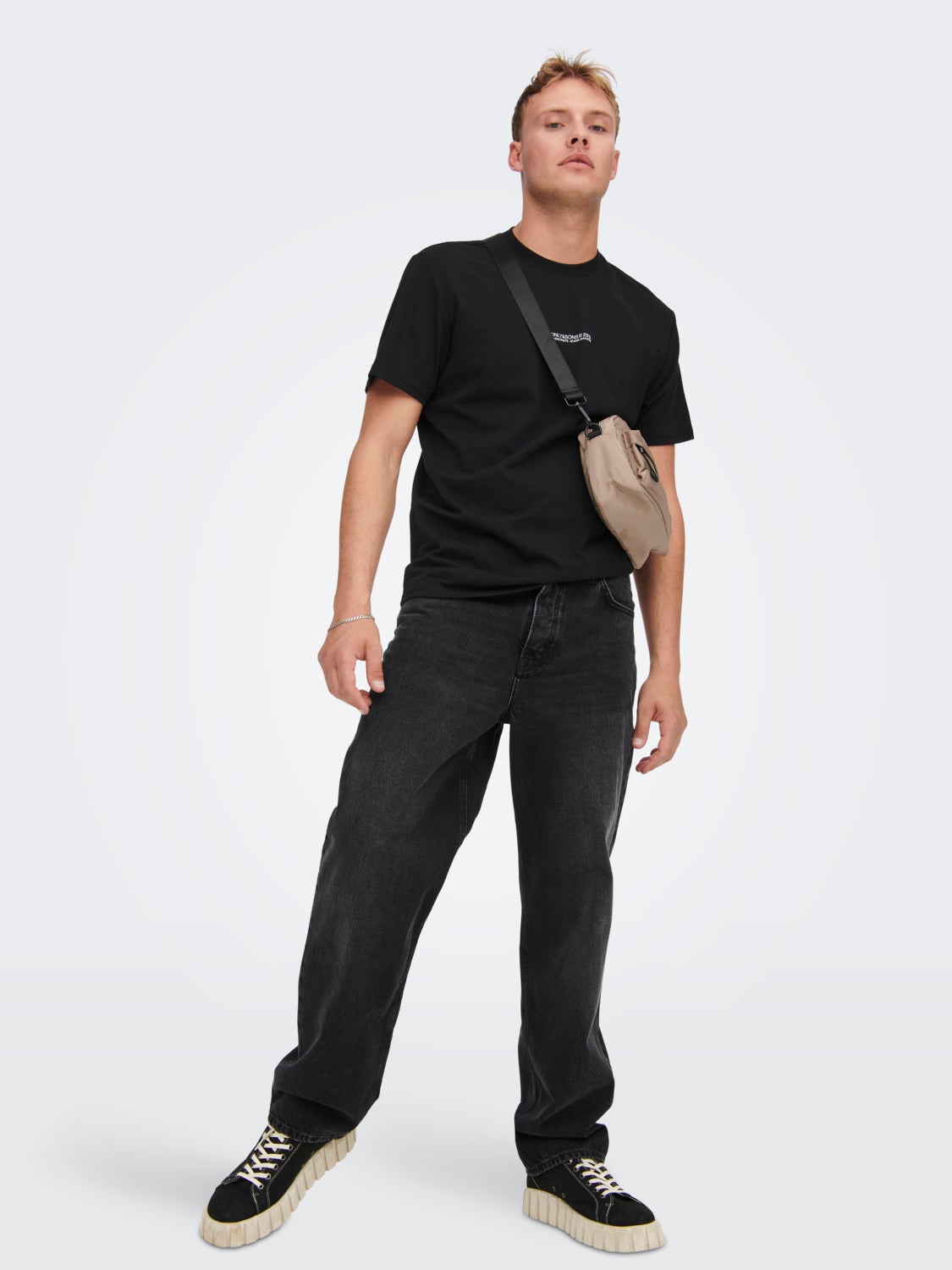 ONSFIVE RELAX WASHED BLACK 3853 JEANS