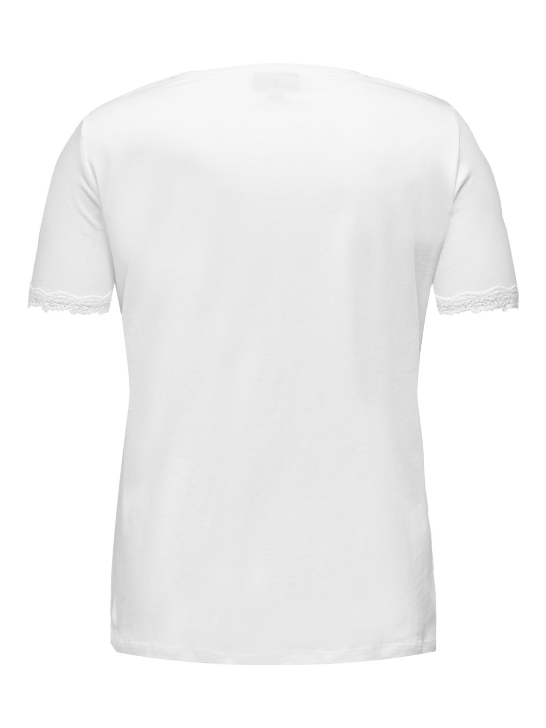 Curvy lace trim t-shirt