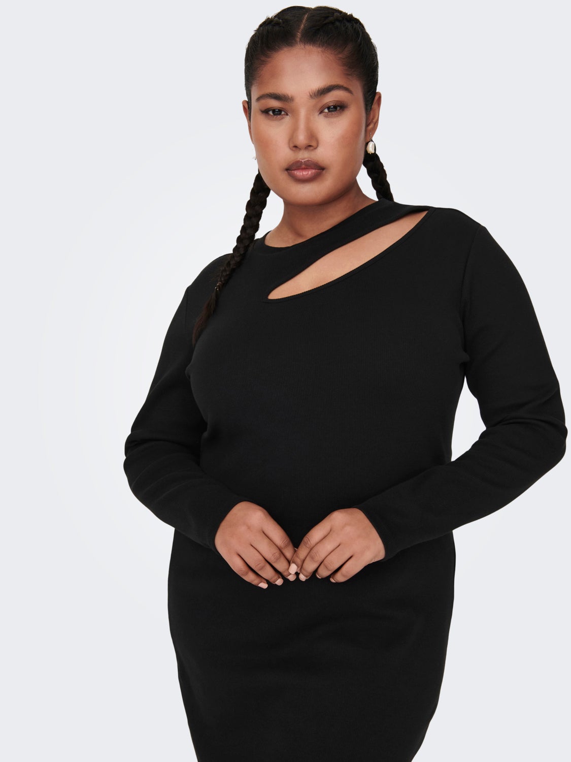 Curvy cut-out detail dress
